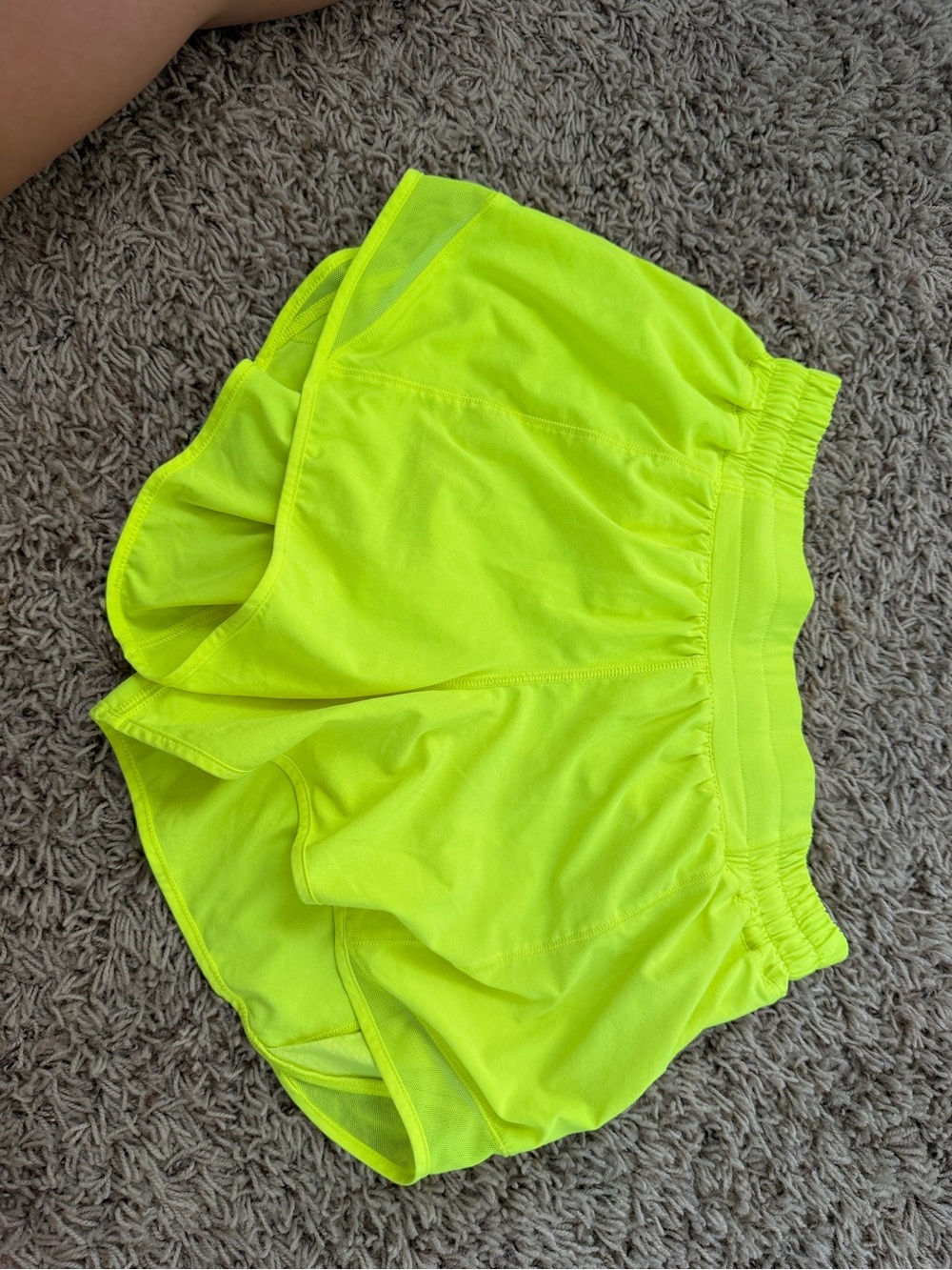 Hotty hot lululemon athletica Neon Yellow 4 inch inseam Athletic Shorts